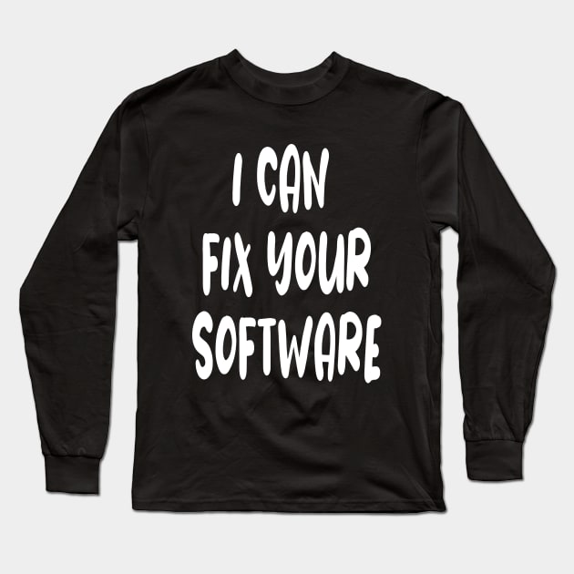 Funny Computer Software Engineering Long Sleeve T-Shirt by PlanetMonkey